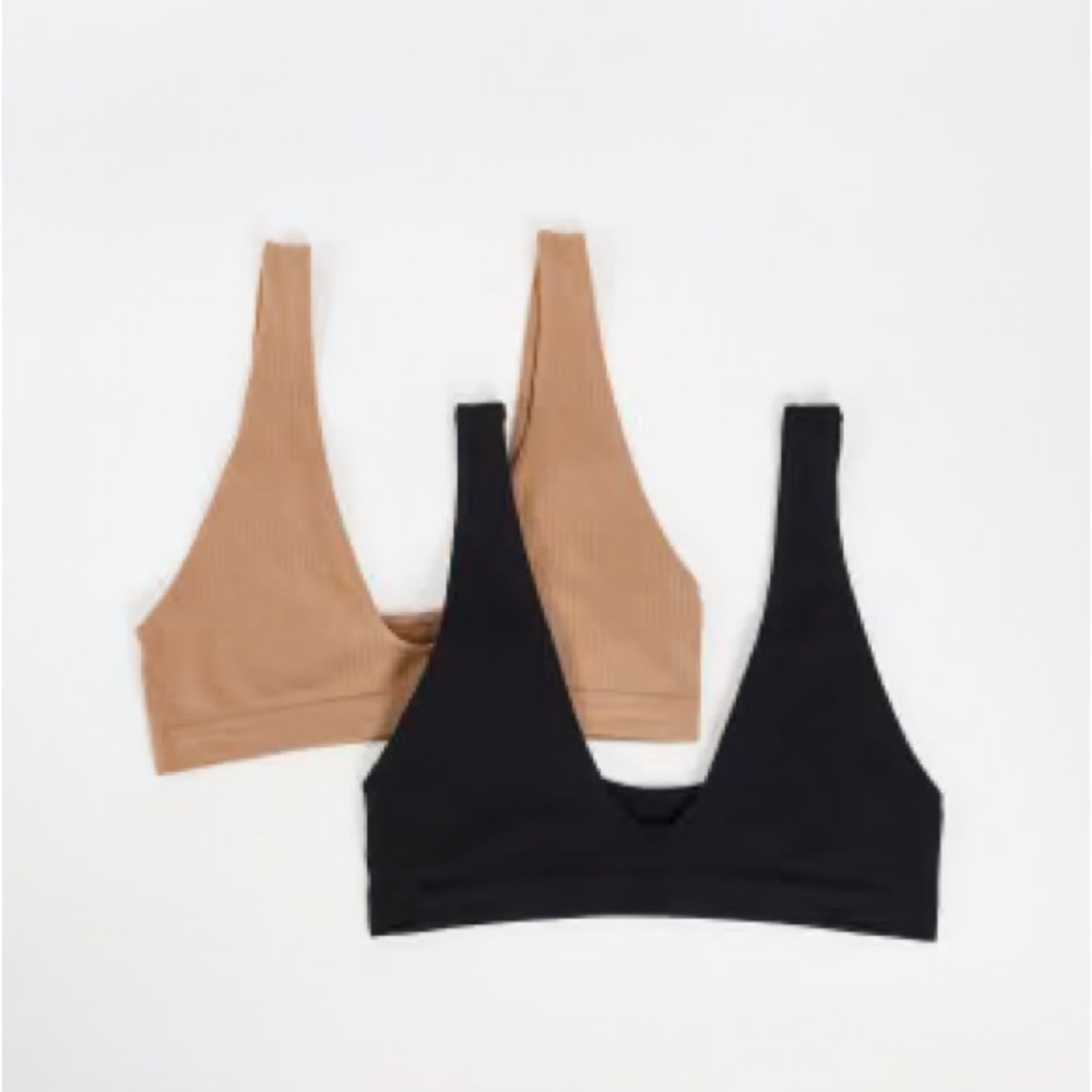 Weekday Tora 2-pack recycled soft bras - M